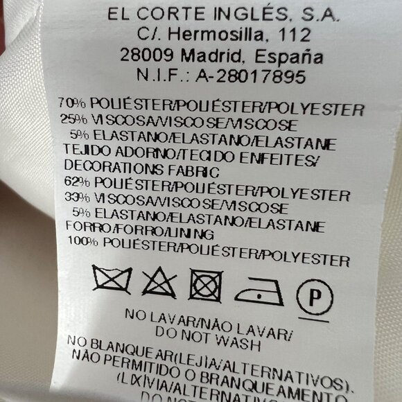 Tintoretto Womens Ivory Gray Sleeveless Mock Neck Mini Dress size Small - Picture 13 of 15